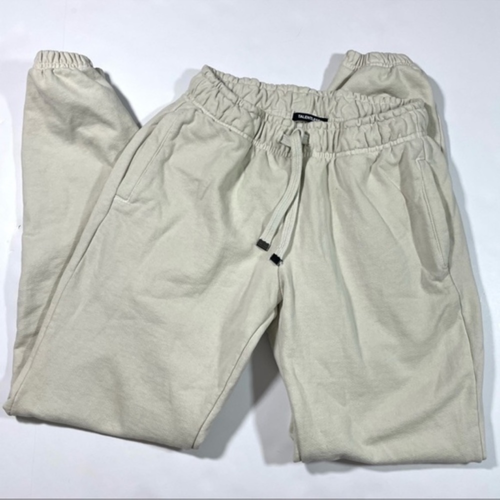 Talentless Womens Basic Sweatpants Cotton Bone Size Medium